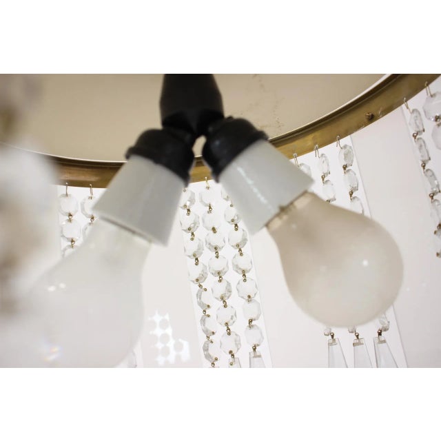 Gold Mid-Century Krystal Chandelier by Jablonecke Sklarny, 1970’s For Sale - Image 8 of 10