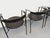 Metal Vintage Italian Armchairs in Black Metal and Black Imitation Leather, 1980s, Set of 4 For Sale - Image 7 of 18