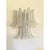 Pair of murano glass transparent diamanted "selle" wall sconces . all made in italy, made in murano glass. “selle”...