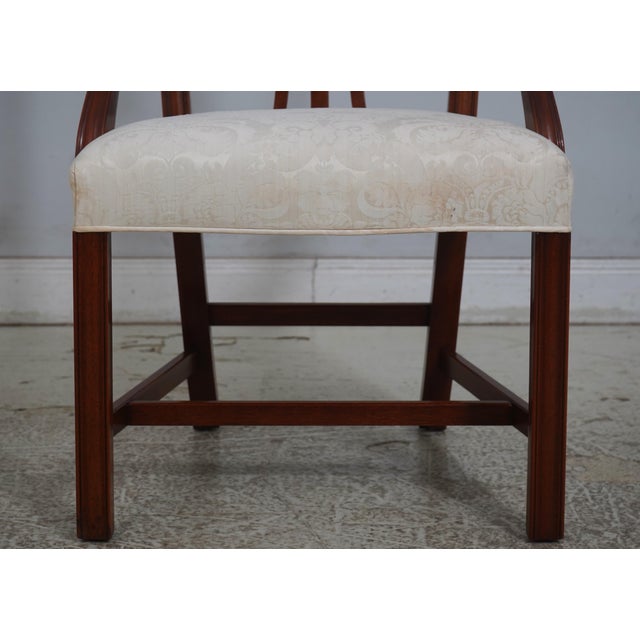 Set of 8 Kindel Mahogany Chippendale Upholstered Dining Chairs For Sale - Image 9 of 18