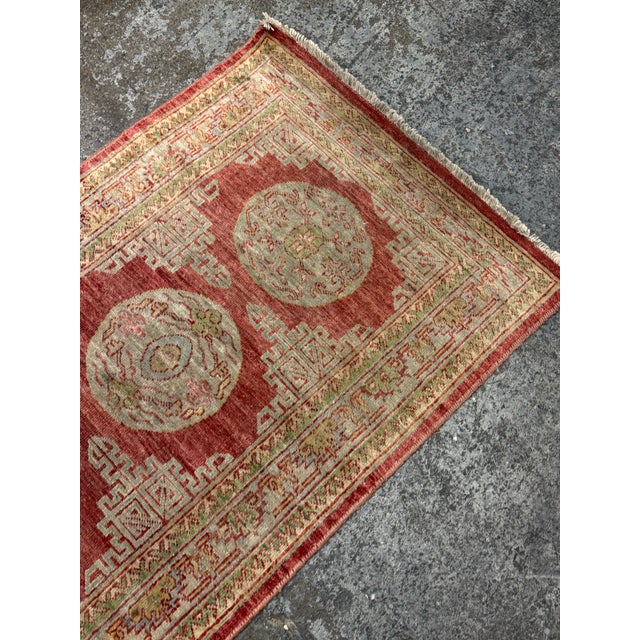 Tan 2ft 6in × 6ft 5in Oushak Turkish Runner Rug, Vintage For Sale - Image 8 of 12