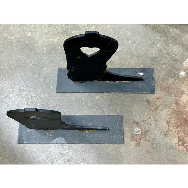 2000 - 2009 Vintage Cowboy Boot Door Stops Custom Cast Iron, a Pair For Sale - Image 5 of 12