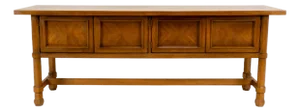 1970s Drexel Compatibles Low Walnut Credenza Sideboard Buffet Cabinet Mid Century Modern