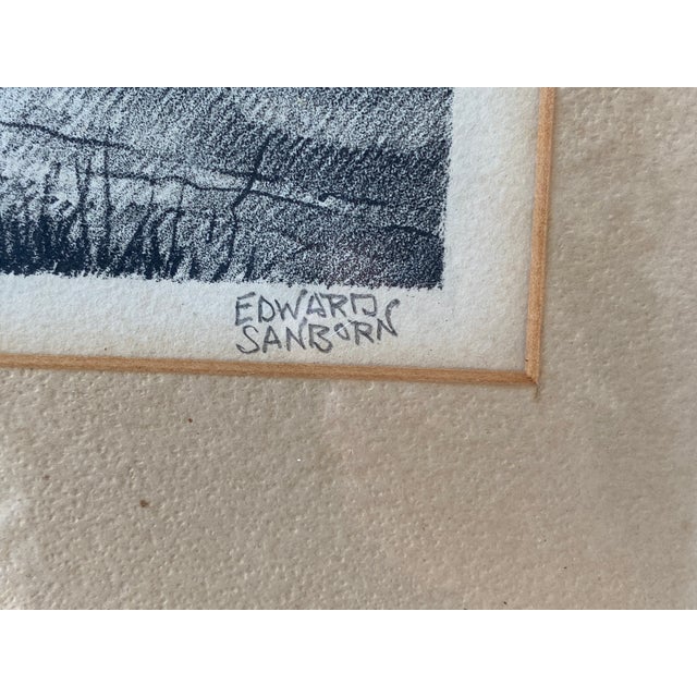 American Edward Sanborn Signed Lithograph For Sale - Image 3 of 4