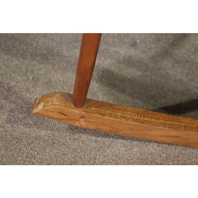 Mid 20th Century Folding Leather Strap Rocking Chair For Sale - Image 12 of 12