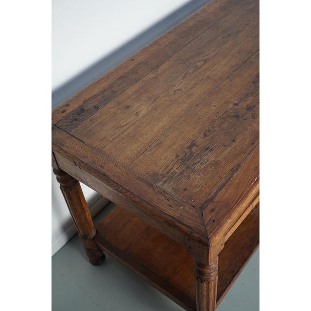 Antique French Rustic Oak Console, 19th Century For Sale - Image 9 of 18