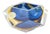 Blue and Golden Faceted Murano Glass Bowl, 1970s For Sale