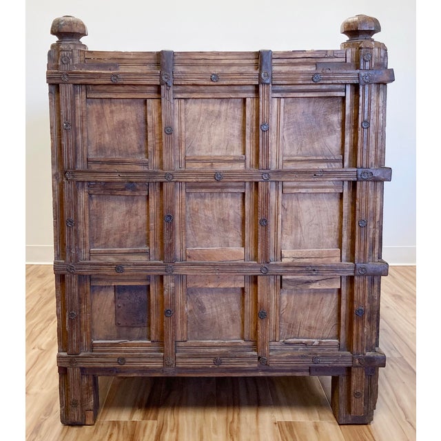 Substantial Antique 19th C Damchiya Anglo Indian Dowry Trunk For Sale - Image 4 of 13