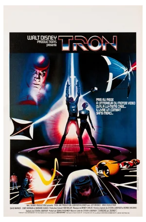 Tron Original Vintage Movie Poster, French, 1982