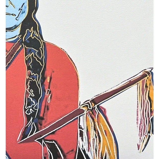 After Andy Warhol, Sitting Bull Red, 1980s, Print For Sale - Image 3 of 6
