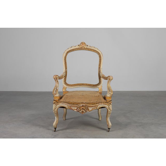 French Louis XV Armchairs in Carved Wood, Set of 2 For Sale - Image 6 of 18