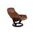 Set of Consul Armchair and Ottoman in Cognac Leather from Stressless For Sale - Image 5 of 18