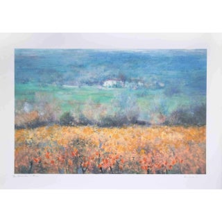 Carlo Cordua, Landscape, Lithograph, 1980s For Sale