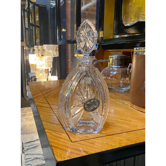 Mid-Century Modern 1950s Decorative Crystal Bottle Made in Italy For Sale - Image 3 of 8