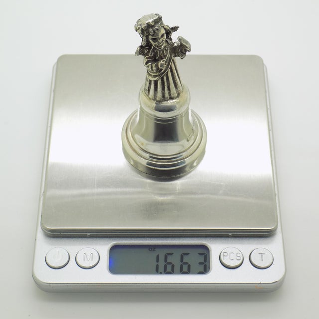 Vintage Italian Handmade Genuine Silver Angel Bell by Brandimarti, 1980s For Sale - Image 10 of 13