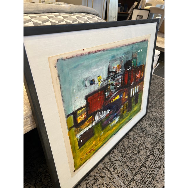 1960s Original Émile Gérard Acrylic Artwork For Sale - Image 4 of 6