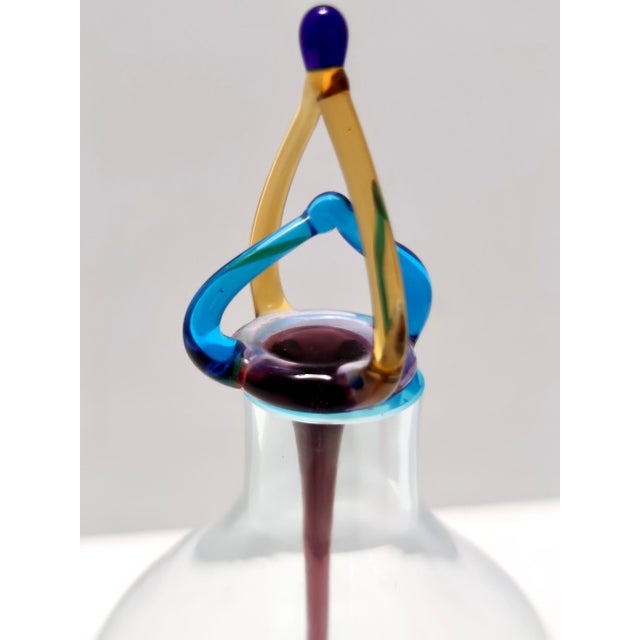 Vintage Italian Murano Glass Decanter Bottle by Vincenzo Nason, 1980s For Sale - Image 8 of 12