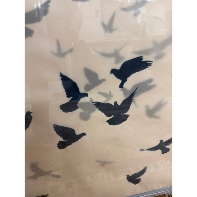 Contemporary Restoration Hardware Teen Birds in Flight Vellum Print, Framed For Sale - Image 3 of 12