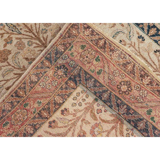 Doris Leslie Blau Tabriz Antique Allover Soft Beige Carpet - c. 1930 For Sale - Image 4 of 7