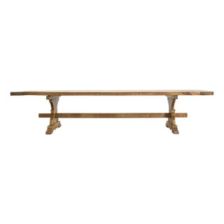 19th C. French Provincial Farmhouse Oak Dining Table 11 Ft. For Sale