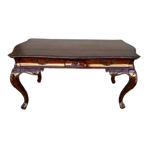 Late 20th Century Rococo Style Hekman Mahogany Writting Table Desk
