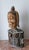 African Stunning West African Bust - Wood, Metal, Beads, and Cowrie Shells Early 20th C. For Sale - Image 3 of 7