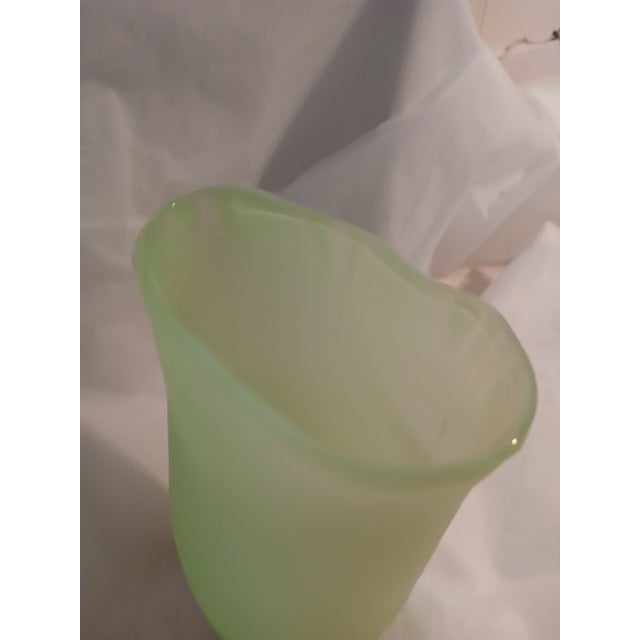 Glass Up for Sale Is an Exceptional Piece of American Glass History. Handblown Amoebe Seafoam Green Art Glass From Michael Davis. For Sale - Image 7 of 10