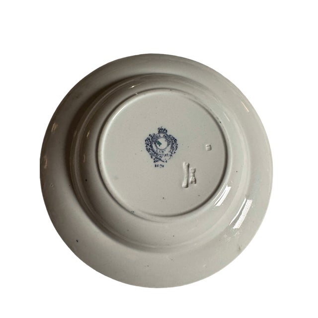 Antique Hope & Carter 3 Polychrome Chinoiserie "The Tea" Rimmed Soup Bowls For Sale - Image 4 of 6