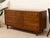 Burnt Umber Mid Century Dresser With Gold Pulls For Sale - Image 8 of 12