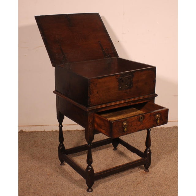 17th Century 17th Century Oak Bible Chest For Sale - Image 5 of 12