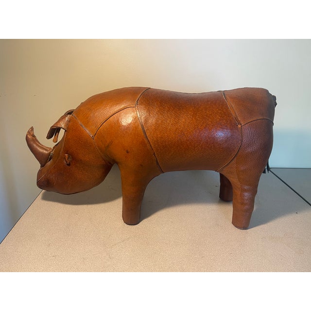 Mid-Century Modern 1960s All Leather Abercrombie and Fitch Rhino For Sale - Image 3 of 16