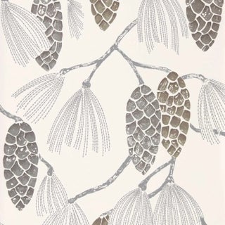 Harlequin Epitome Wallpaper in Gliver/Silver/Chalk For Sale