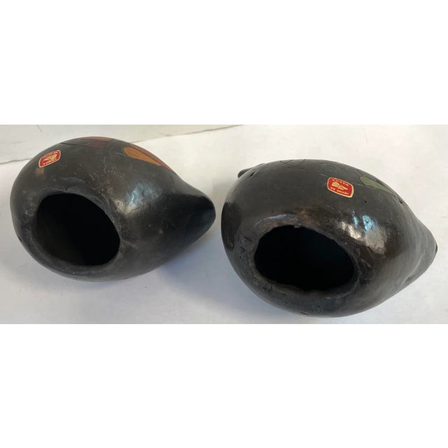 Vintage Mexican Blackware Pottery Birds - a Pair For Sale In Dallas - Image 6 of 8