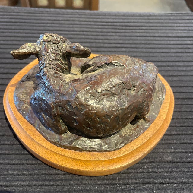 American Bronze by Bill Owen Entitled “Bushed” a Tired Calf Beautiful 1974 For Sale - Image 3 of 7