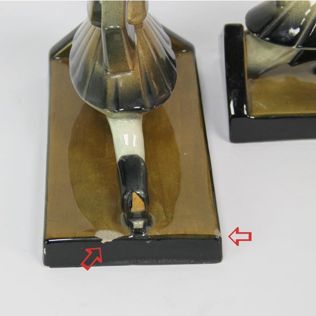 Art Deco Bookends, 1930s, Set of 2, in Worn conditions. Designed 1920 to 1949