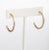Pair of 18 Karat Gold Textured Hoops For Sale - Image 4 of 7