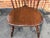 Farmhouse Vintage Windsor Style Hoop BraceBack Oak Side Chair For Sale - Image 3 of 18