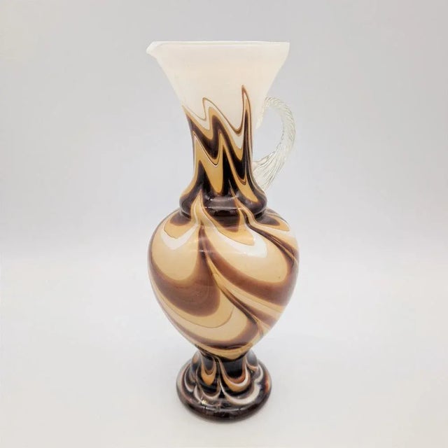Glass Vase with Handle by Carlo Moretti, 1960s, in Flawless conditions. Designed 1960 to 1969 I have official proof of...