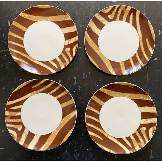 2020s YuYu Creative Home Animal Print Plates- Set of 4 For Sale - Image 5 of 5
