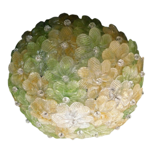 1960s Multicolor Millefiori Flush Mount by Barovier E Toso