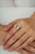 Green Classic Oval Emerald Diamond Statement Band Ring in Sterling Silver, Size 7 For Sale - Image 8 of 13