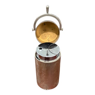 Vintage Gucci Italy Silver-Tone Table Lighter With Ronson Insert For Sale