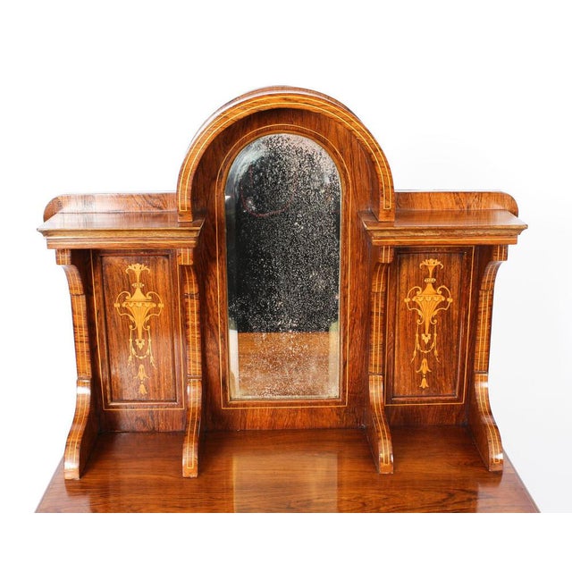 19th Century Edwardian Marquetry Inlaid Music Cabinet by Gonçalo Alves For Sale - Image 3 of 17