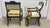 1960s Pair of Italian Hollywood Regency Empire-Style Black & Gold Lion-Head Armchairs For Sale - Image 4 of 11