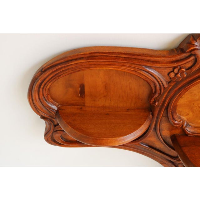 Antique French Art Nouveau Carved Wall Shelf by Louis Majorelle, 1900 For Sale - Image 12 of 17
