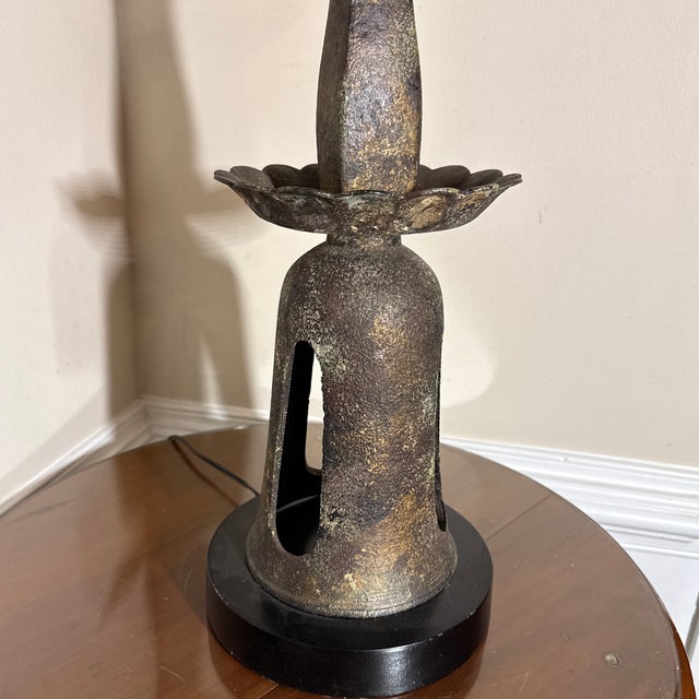 Vintage Asian Style Pagoda Iron Lamp For Sale In Atlanta - Image 6 of 8