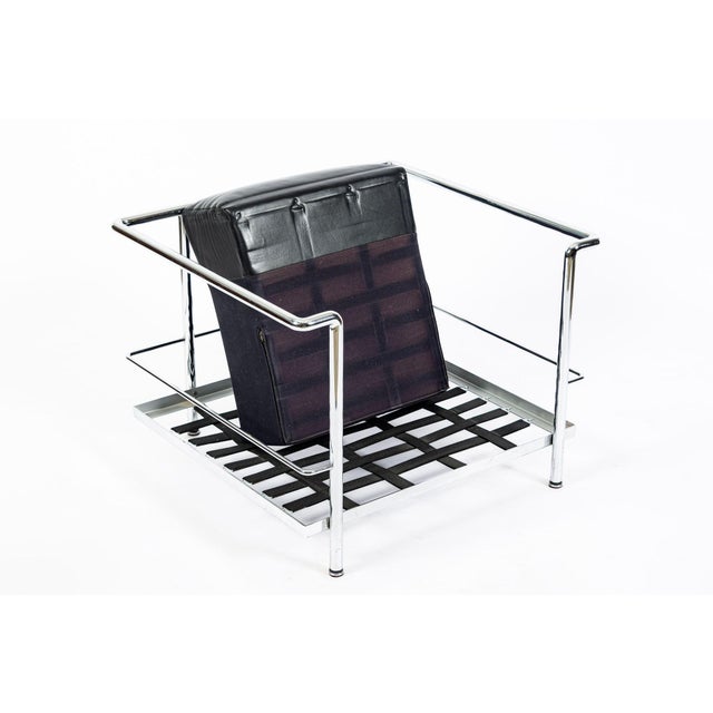 Authentic Cassina Lc2 Black Leather Petit Lounge Chair by Le Corbusier, 4x Avail For Sale - Image 12 of 15