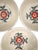 Asian Modern Bat Trang Vietnam Multipurpose Ceramic Bowls Hand Painted in Red & Blue Floral Motif - Set of 6 For Sale - Image 4 of 8