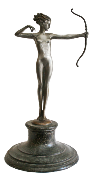 Josef Lorenzl, Female Nude, 1920s, Bronze and Marble