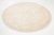 Modern Floral Designed Wool and Silk Round Rug in Beige For Sale - Image 4 of 7